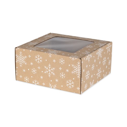 Karton świąteczny z okienkiem 200x200x100mm EKO Śnieżki F427