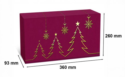 Pudełko Premium świąteczne BORDEAUX 360x260x93mm