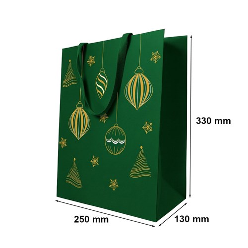 torba prezentowa, torba kraft, torba świąteczna, torba zielona, torba papierowa