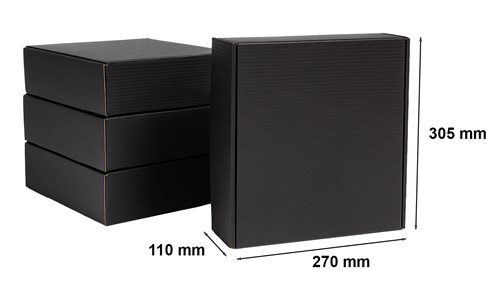 Pakiet - Karton Wyk. 305x270x110mm Czarny - 100szt