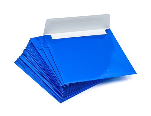 Koperty kwadratowe K4 HK Metaliczne Granatowe, 50 sztuk