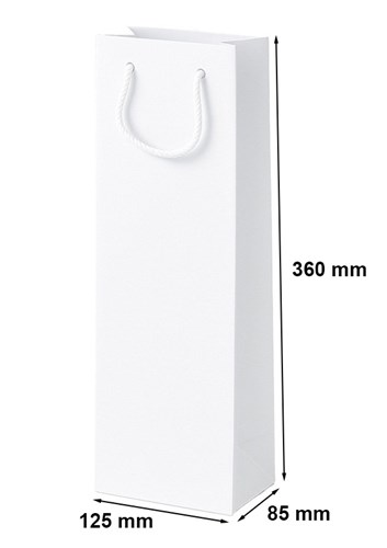 Torebka Papierowa Na Wino Biała