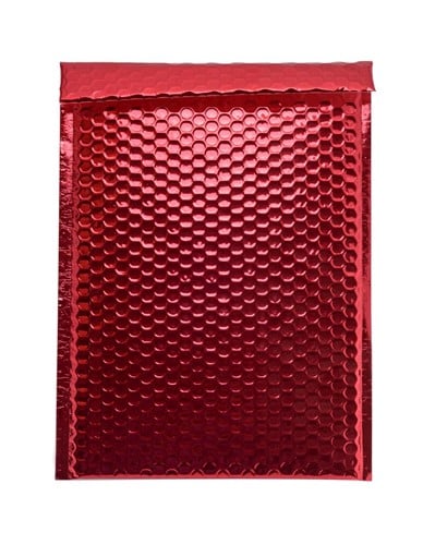 Koperta metaliczna bąbelkowa czerwona 180x250 mm