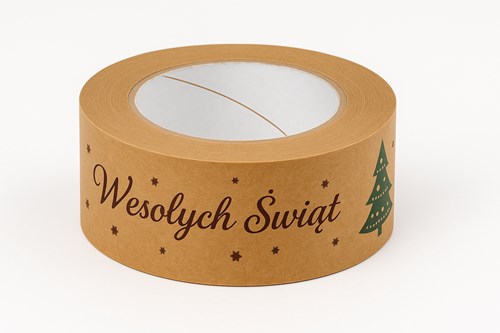 Taśma Świąteczna Papierowa Wesołych Świąt 48mm/54m