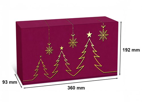 Pudełko Premium świąteczne BORDEAUX 360x192x93mm