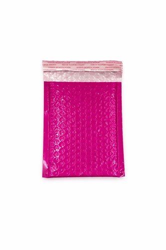 Koperta bąbelkowa metaliczna magenta 120x170 mm C6