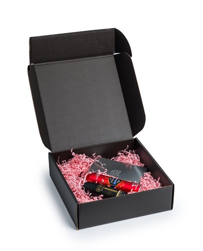 Kartonik czarny 290x230x80 F427  pudełko fasonowe ozdobne