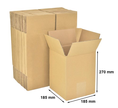 Kartony klapowe 185x185x270mm, 10 sztuk