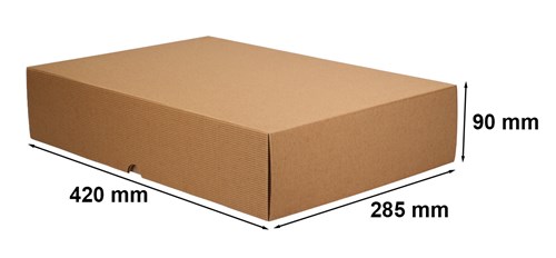 Pudełko karbowane wieczkowe 420x285x90mm