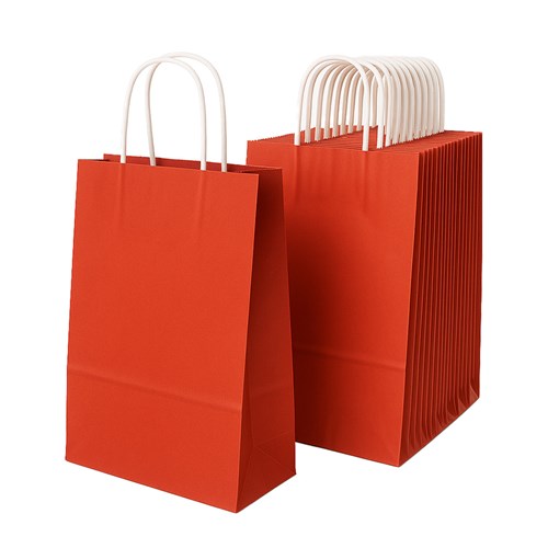 Pakiet - Torba papierowa na prezent 240x100x320 / CZERWONA 10 szt