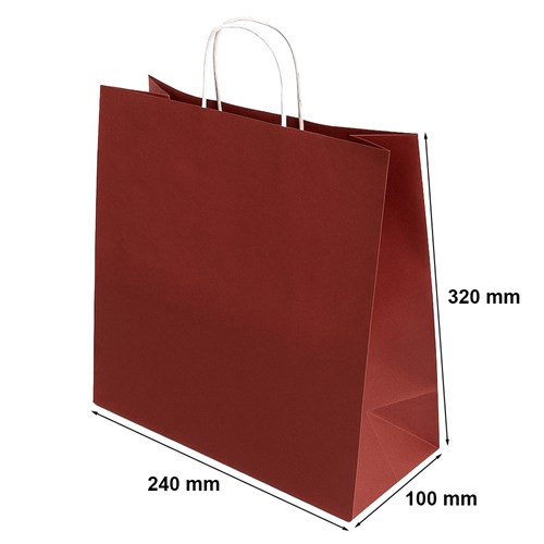 Torba Papierowa Bordowa