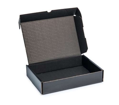 Czarny karton wykrojnikowy 340x240x60 mm – paczkomat A