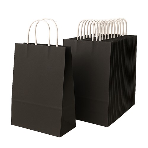 Pakiet - Torba papierowa na prezent 240x100x320 / CZARNA 10 szt