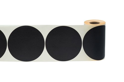 Etykiety samoprzylepne okrągłe czarne