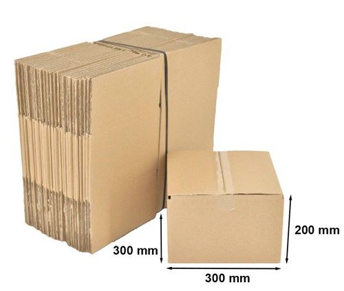 Kartony Klapowe 300x300x200mm, 100 sztuk