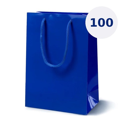 Torba Papierowa Laminowana Granatowa 170×70×210 mm 100 sztuk