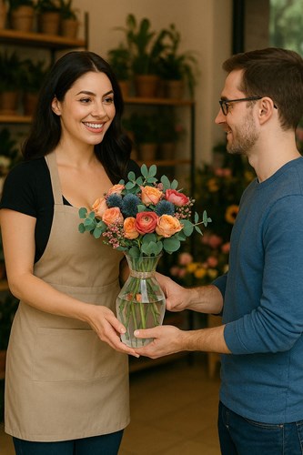 wazon worek plastikowy transportowy do kwiatow bukietow