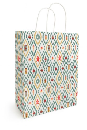 Świąteczna torebka papierowa THEOTIME 340x140x395 mm z uchwytem skręcanym – duża i elegancka