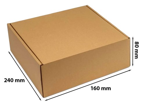 Karton fasonowy / wykrojnikowy 240x160x80mm, Fefco 426
