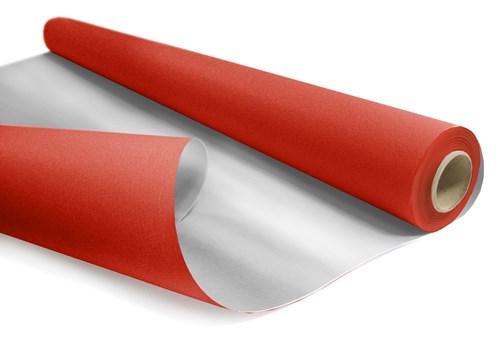 Papier ozdobny KRAFT DUO METAL Czerwono-Srebrny, 69cm/50m