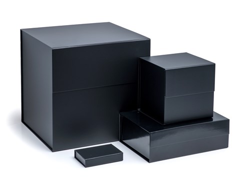 Pudełko Magnetyczne Czarne Kwadratowe 330x330x330mm (zew.) Prezentowe