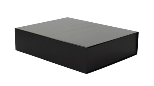 Pudełko magnetyczne 430x330x100mm Czarne prezentowe ozdobne A3