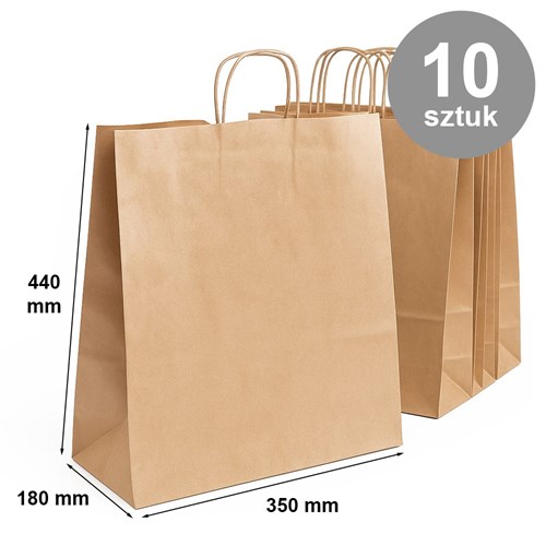 Pakiet - Torba 350x180x440 / BRĄZOWA 10 szt