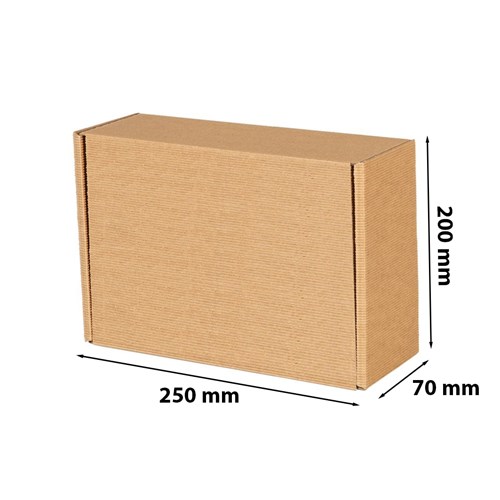 Pudełko ozdobne EKO karbowane 250x200x70mm F427