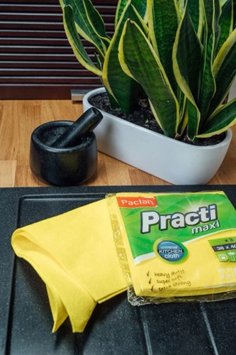 Żółte ściereczki Practi Maxi – 3 sztuki, perforowane, wielokrotnego użytku
