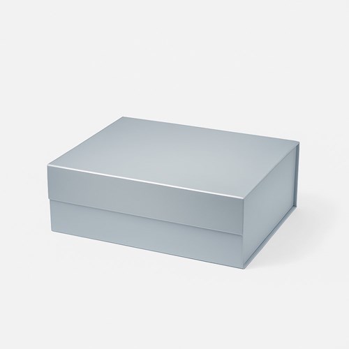 Pudełko Magnetyczne  Perłowe Srebrne 330x255x115mm(zew) A4