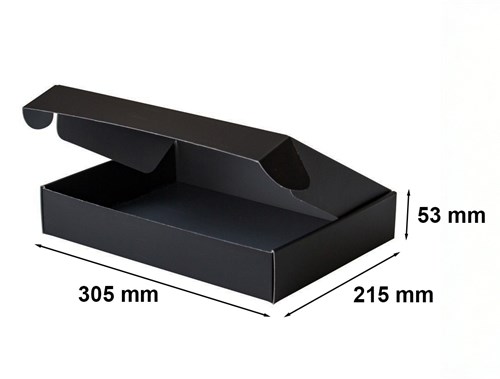 Pudełko Lakierowane 305x215x53mm Czarno-sreb. F427