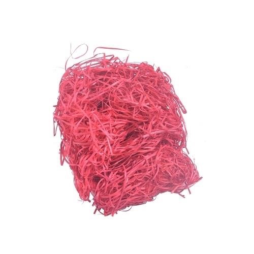 Dekoracyjna wełna drzewna 200g Czerwona