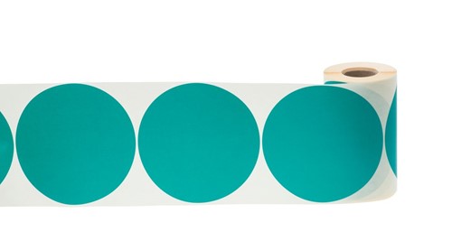 Etykiety samoprzylepne okrągłe zielone