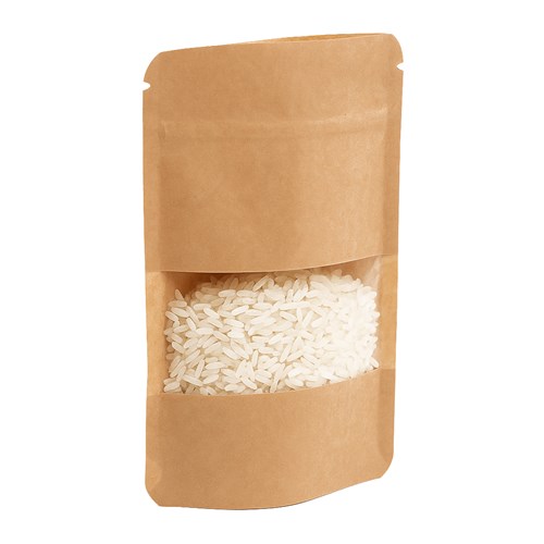 Doypack LIGHT KRAFT 1000ml Małe Okno - 25 szt.