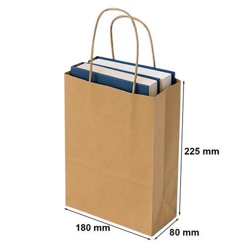 Torba Papierowa Brązowa Gładka