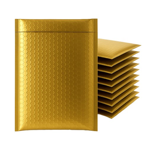 Złote koperty metaliczne H18