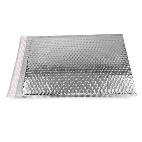 Koperta metaliczna bąbelkowa srebrna 180x250 mm