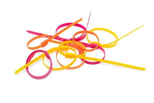 Opaska Zaciskowa z płaskim zamkiem 490/9,5mm Żółta