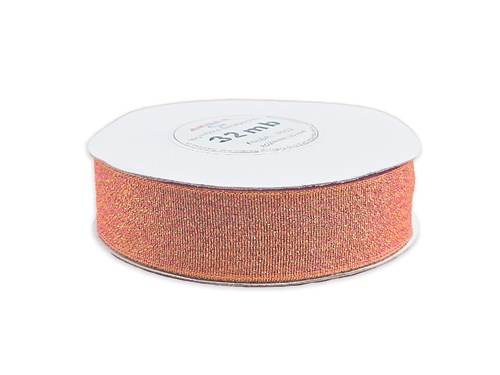 Pomarańczowa wstążka z brokatem