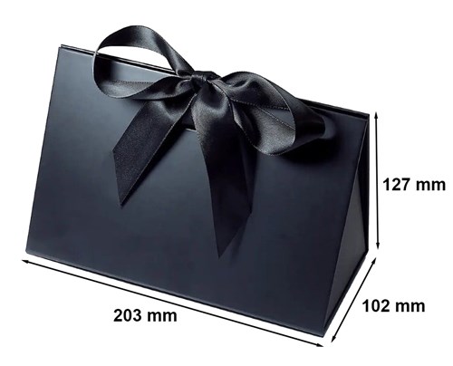 Torba Czarna + wstążka 203x102x127mm (zew) S