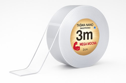 Taśma Dwustronna NANO 20mm/3m/1mm Transparent