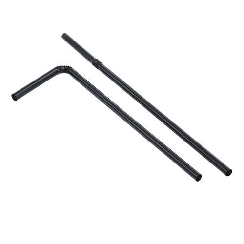 Słomka łamana czarna fi 5mm 500szt.