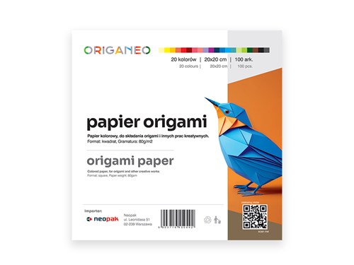 Papier do origami ORIGANEO mix kolorów 20x20cm