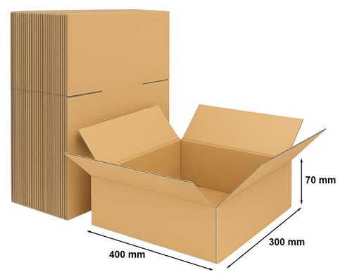 Kartony Klapowe 400x300x70mm, 10 sztuk