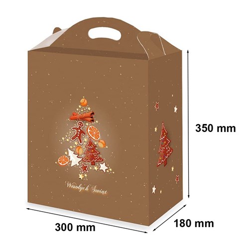 świąteczne pudełko z tektury