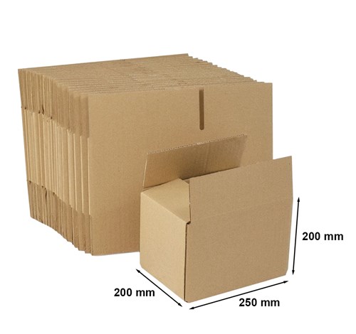 Kartony Klapowe 250x200x200mm, 100 sztuk