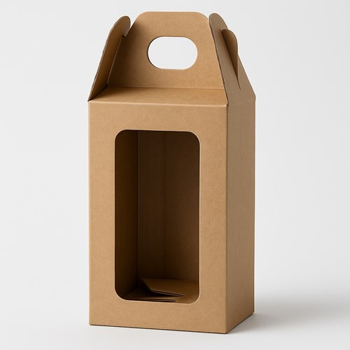 Karton wykrojnikowy z okienkiem 95x95x160mm na 1 słoik miodu F217