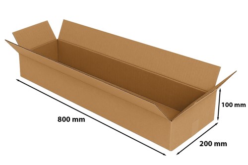 Karton klapowy 800x200x100 mm C500 – wytrzymały, 10 szt.
