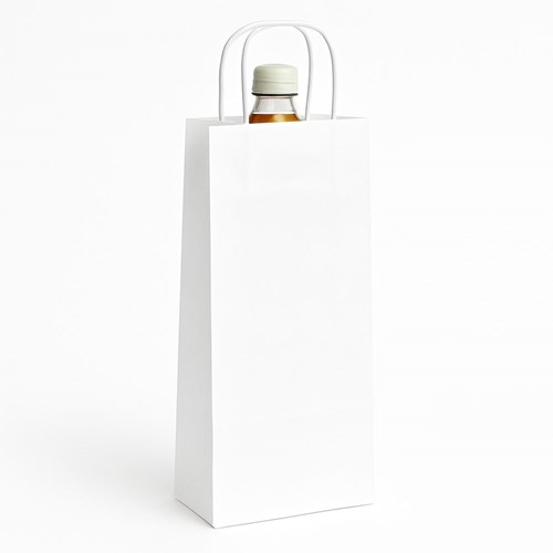 Białe Torby Papierowe Na Butelki 
