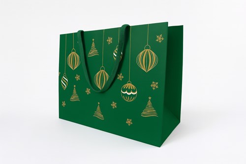 torba papierowa, torba prezentowa, torba kraft, torba świąteczna, torba zielona